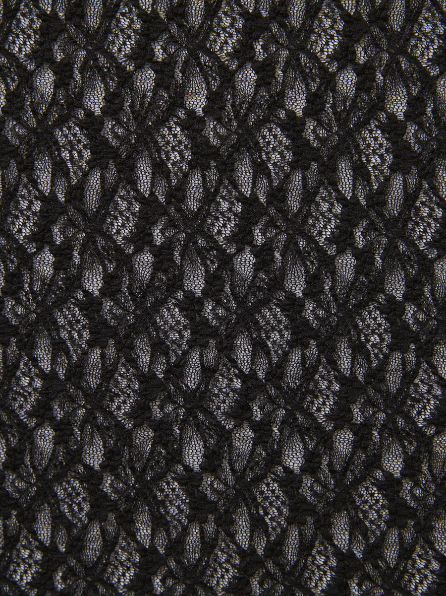 ストレッチレースボートネックトップス　[通常]