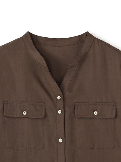 ブライトツイルダブルポケットシャツ　[通常]