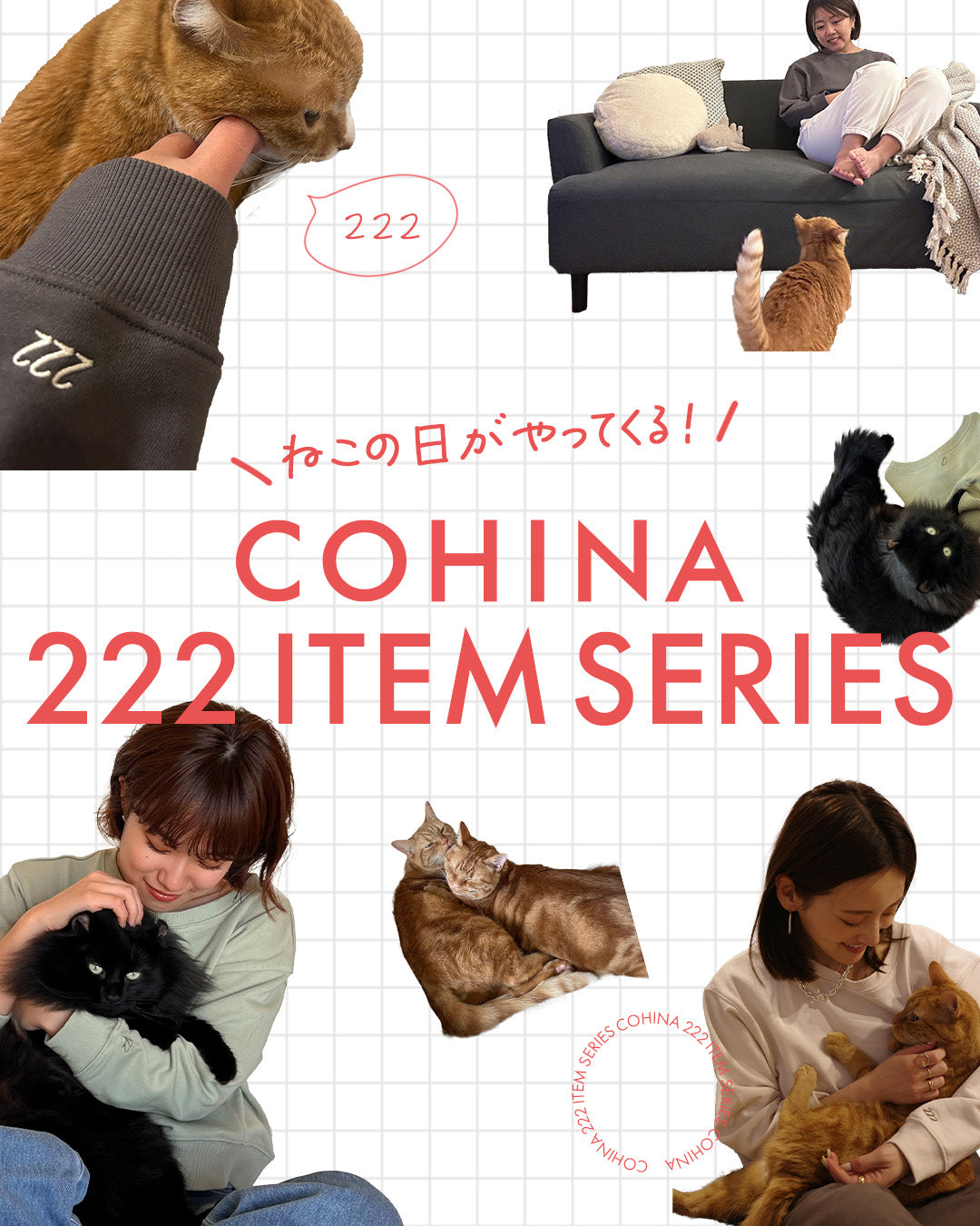 ねこの日がやってくる！COHINA 222 ITEM SERIES