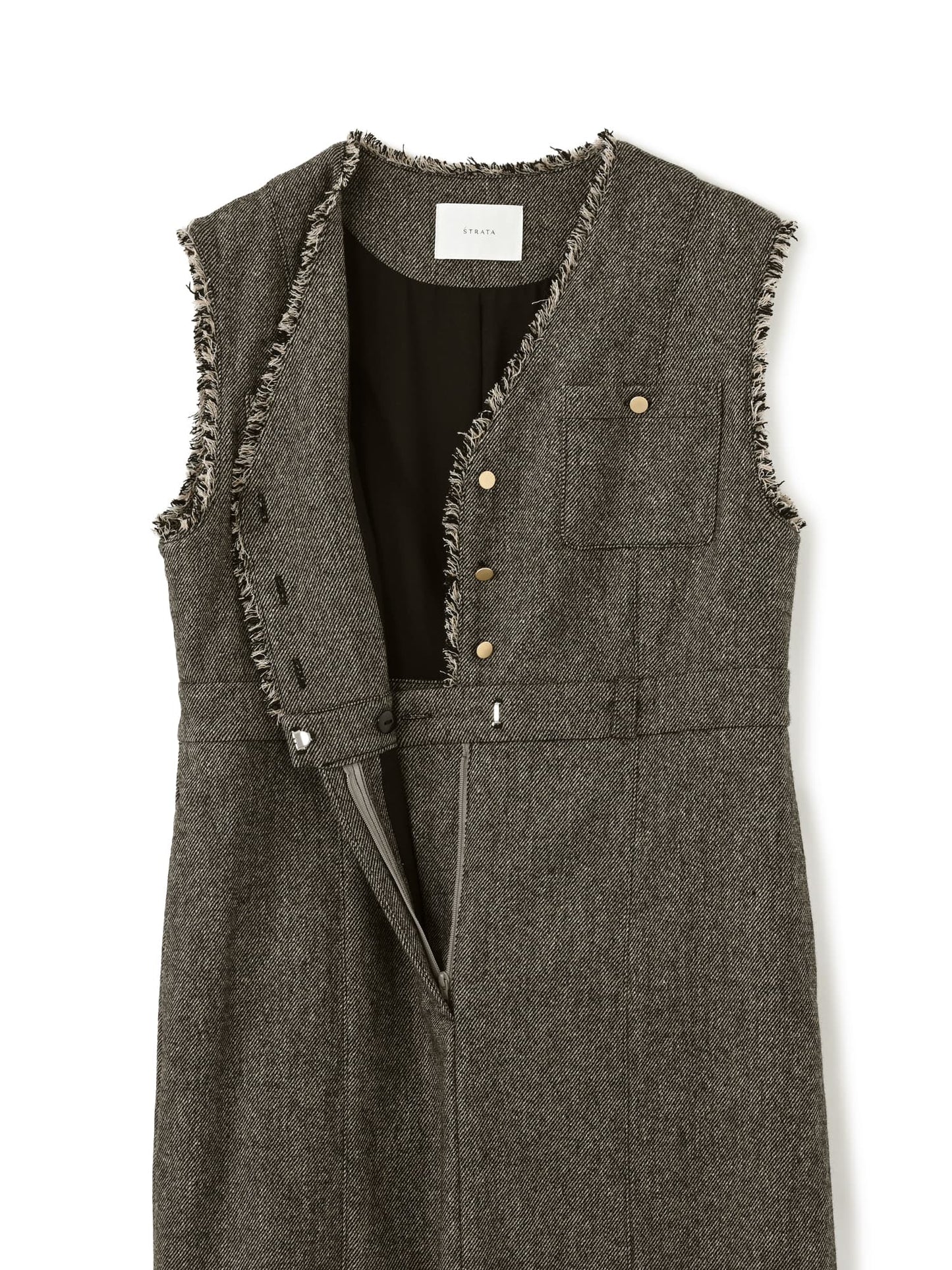 ウールツイードジャンパースカート-short & regular　[通常]