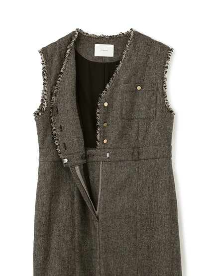 ウールツイードジャンパースカート-short & regular　[通常]