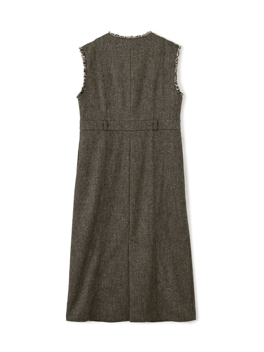 ウールツイードジャンパースカート-short & regular　[通常]