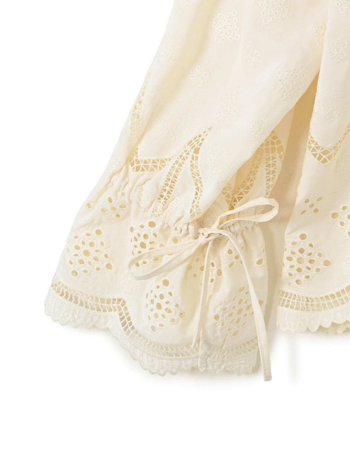 エンブロイダリーリボンスリーブブラウス　[通常]