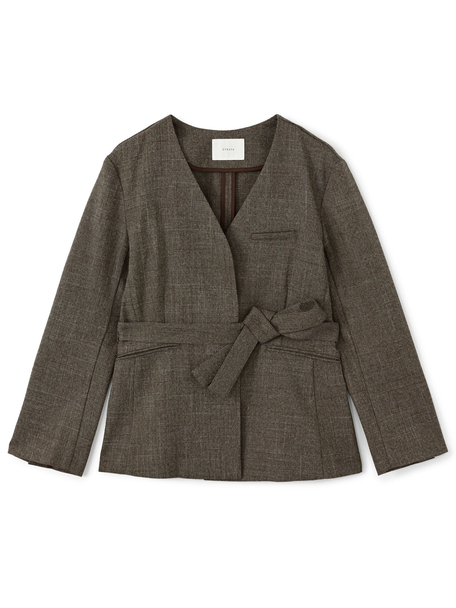 稲沢小町✨DANA PARIS バラ柄 ノーカラージャケットリボンベルト付 稲沢小町✨DANA PARIS バラ柄 ノーカラージャケットリボンベルト