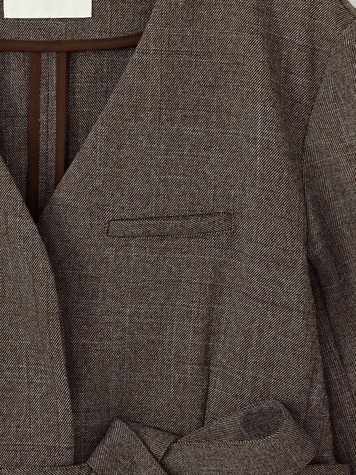 ベルト付きノーカラージャケット　[通常]