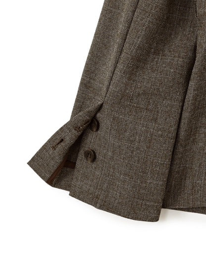 ベルト付きノーカラージャケット　[通常]