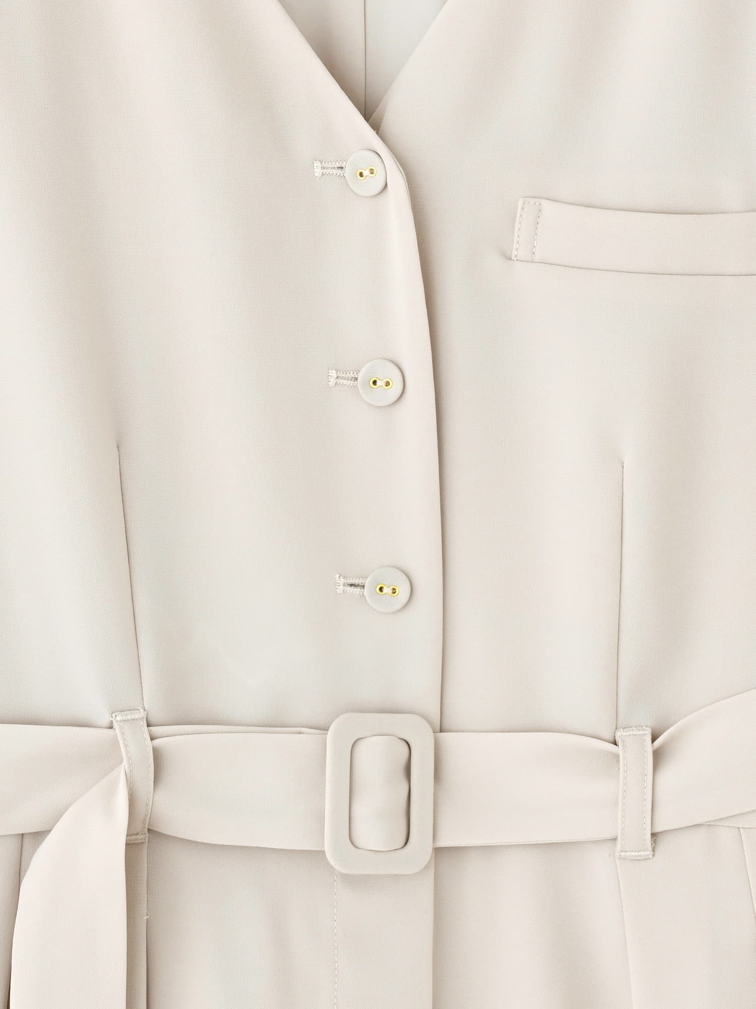 ワイドカフスVネックオールインワン-short & regular | 小柄・低身長