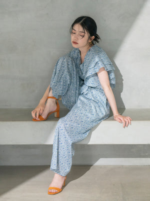 【COHINA MADE WITH LIBERTY FABRIC】ラッフルスリーブブラウス　[通常]