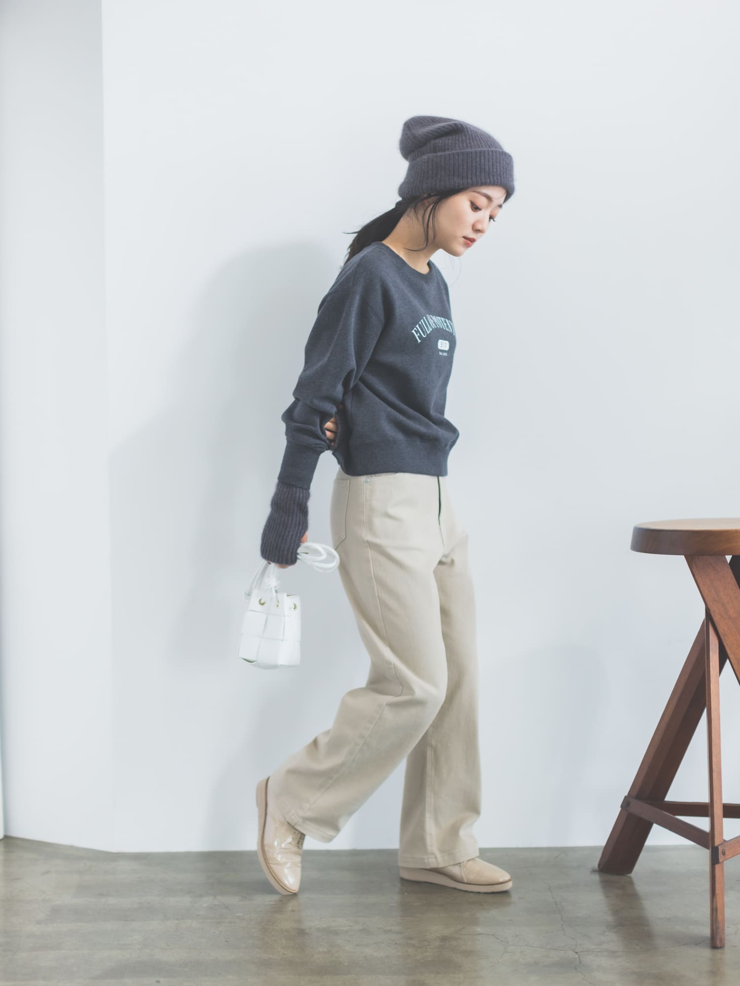 COHINA DENIM カラーセミワイドストレート-short & regular | 小柄・低