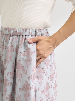 ニュアンスカラージャカードイージーパンツ -short & regular　[通常]