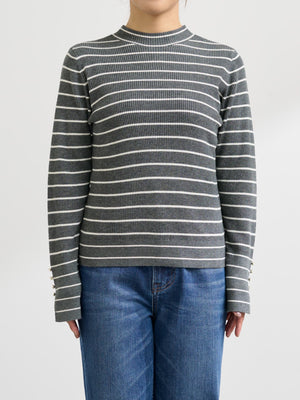 ※こちらが実物のカラーに一番お色味が近くなっております。（グレーボーダー）<br>143cm | B:78 W:59 H:82 股下:64  | ワンサイズ着用