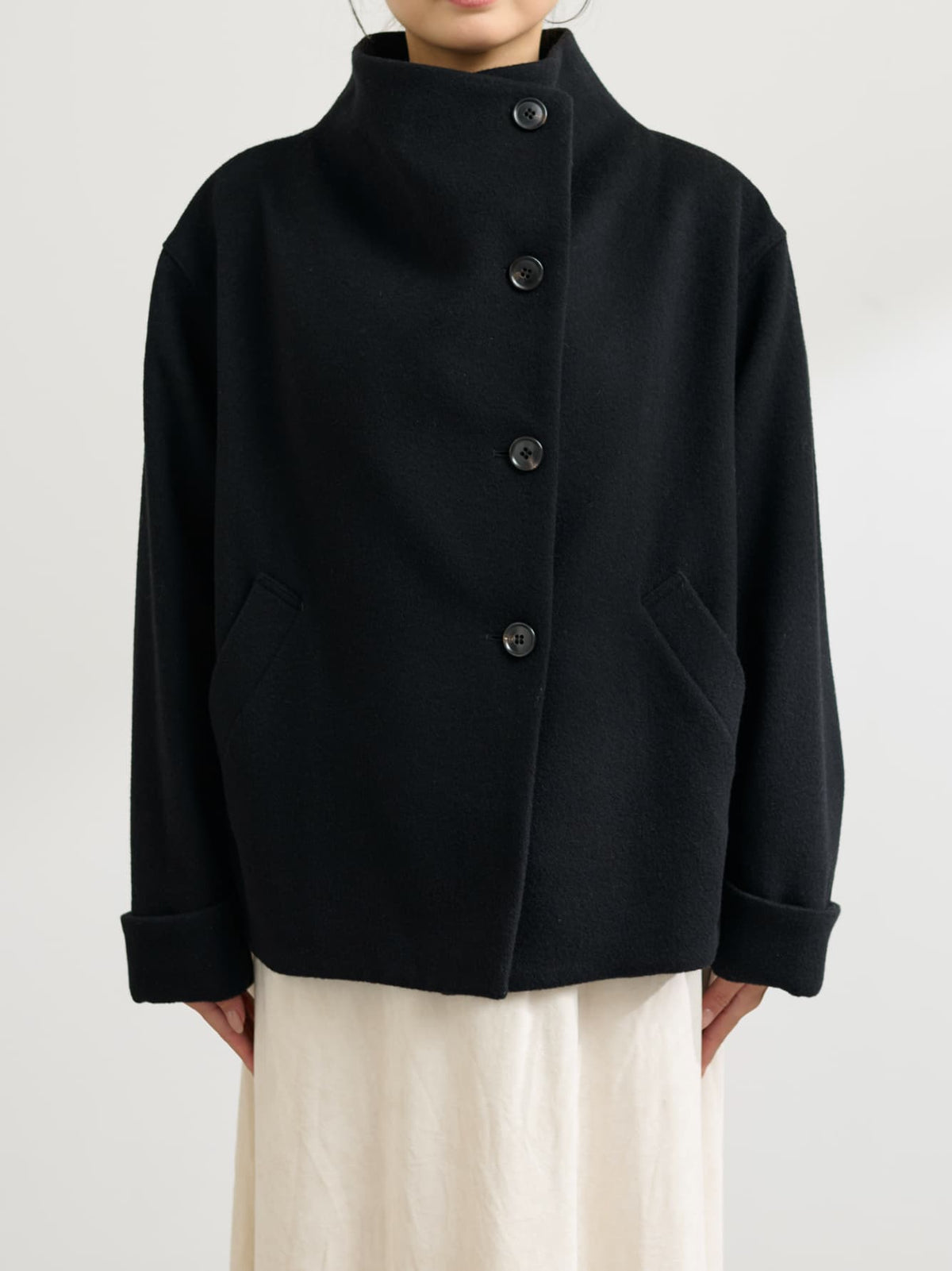 ※こちらが実物のカラーに一番お色味が近くなっております。（ブラック）<br>149cm | B:77 W:60 H:83 股下:68.5 | ワンサイズ着用