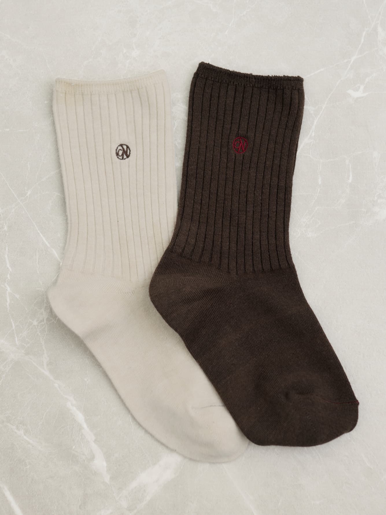 刺繍リブソックス　[通常]