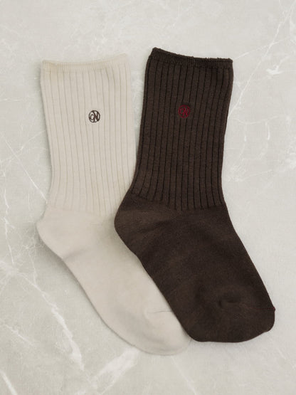 刺繍リブソックス　[通常]
