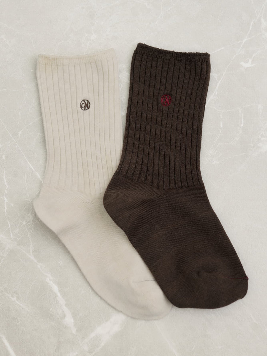 刺繍リブソックス　[通常]