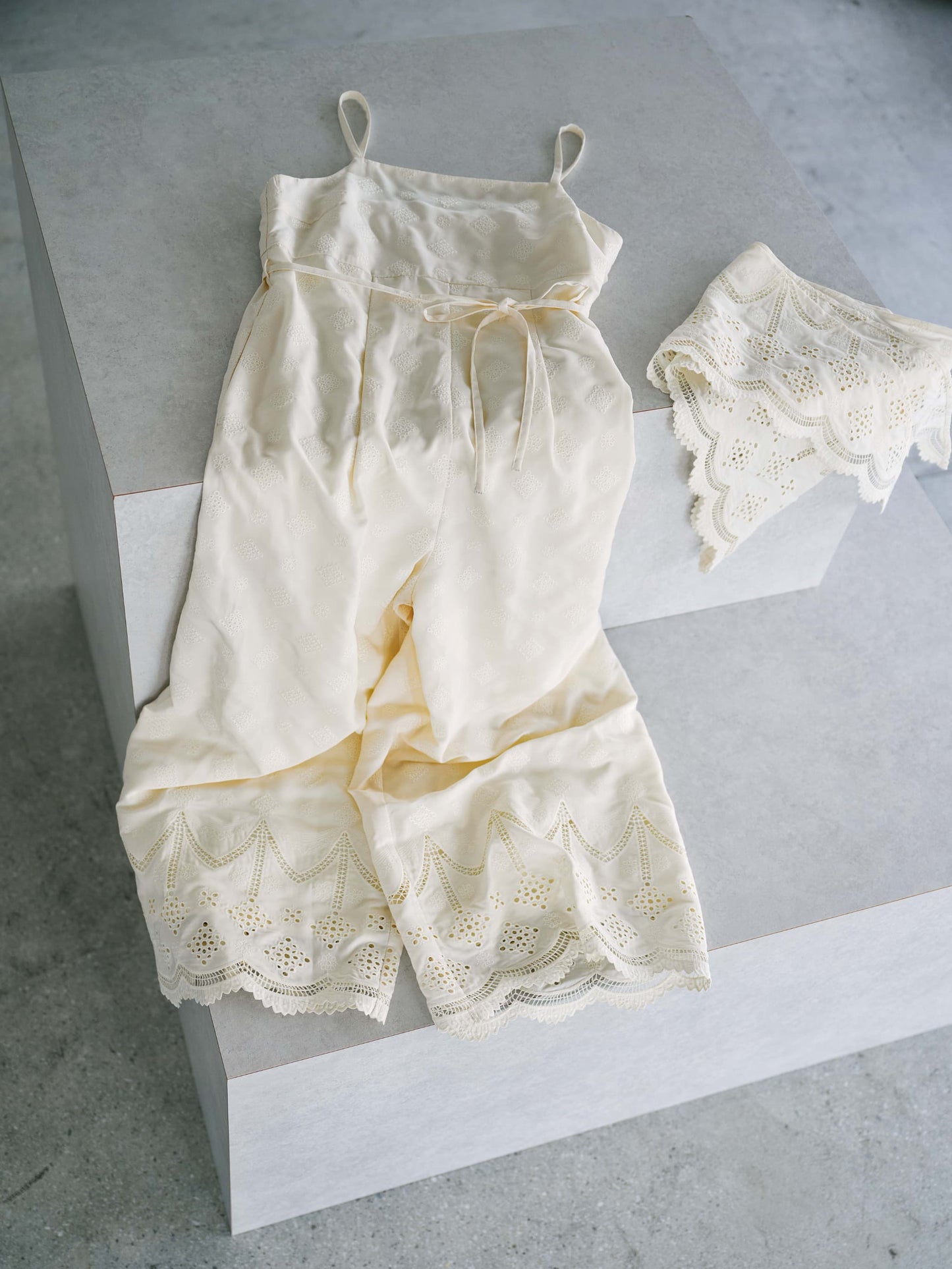 エンブロイダリースカーフセットオールインワン　[通常]