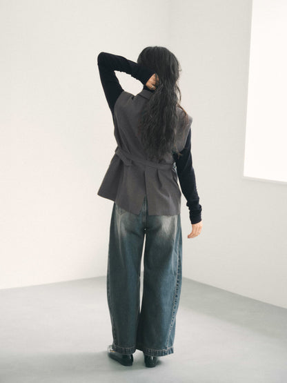 ウールツイルシングルテーラードジレ　[通常]