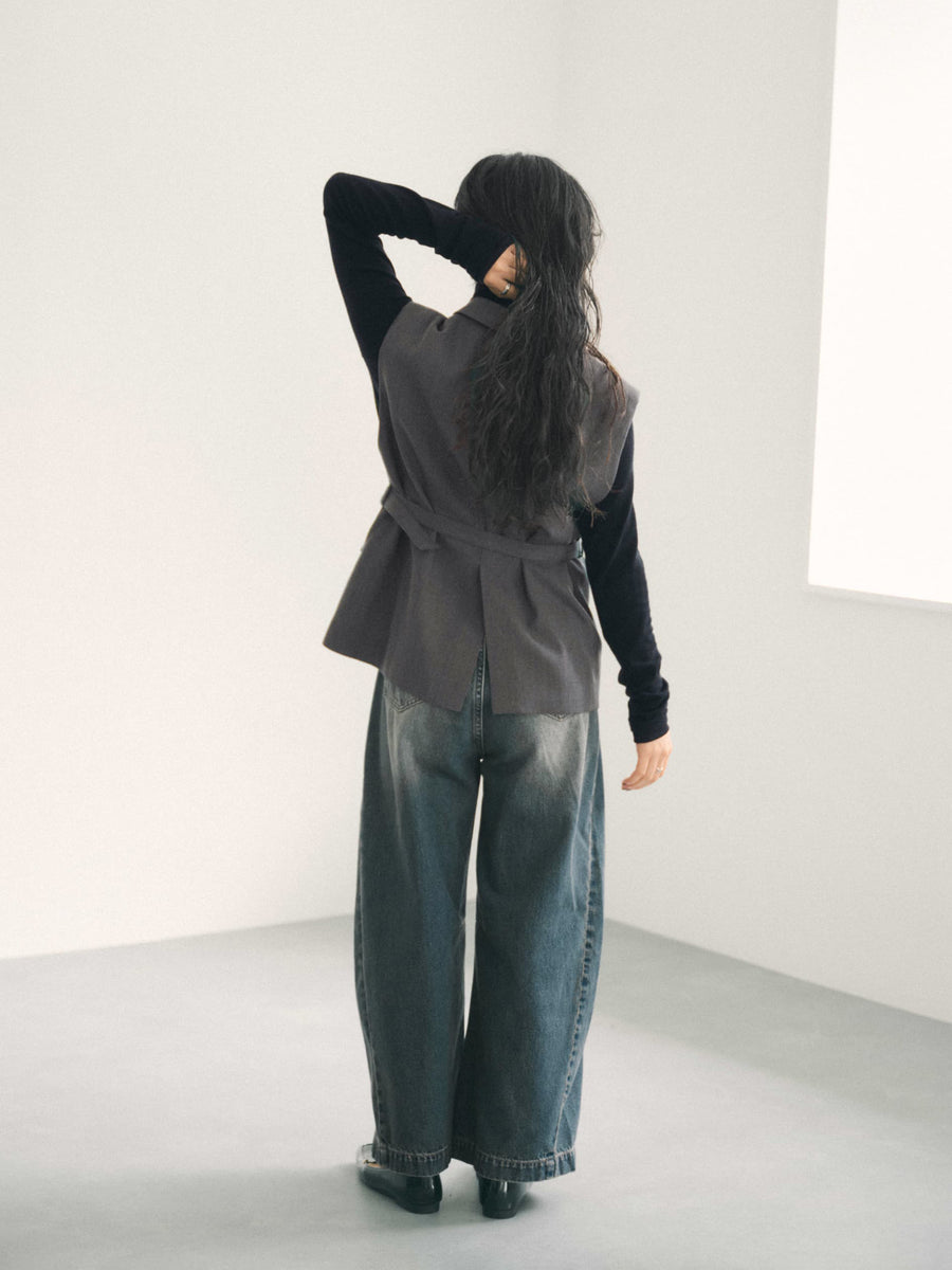 ウールツイルシングルテーラードジレ　[通常]