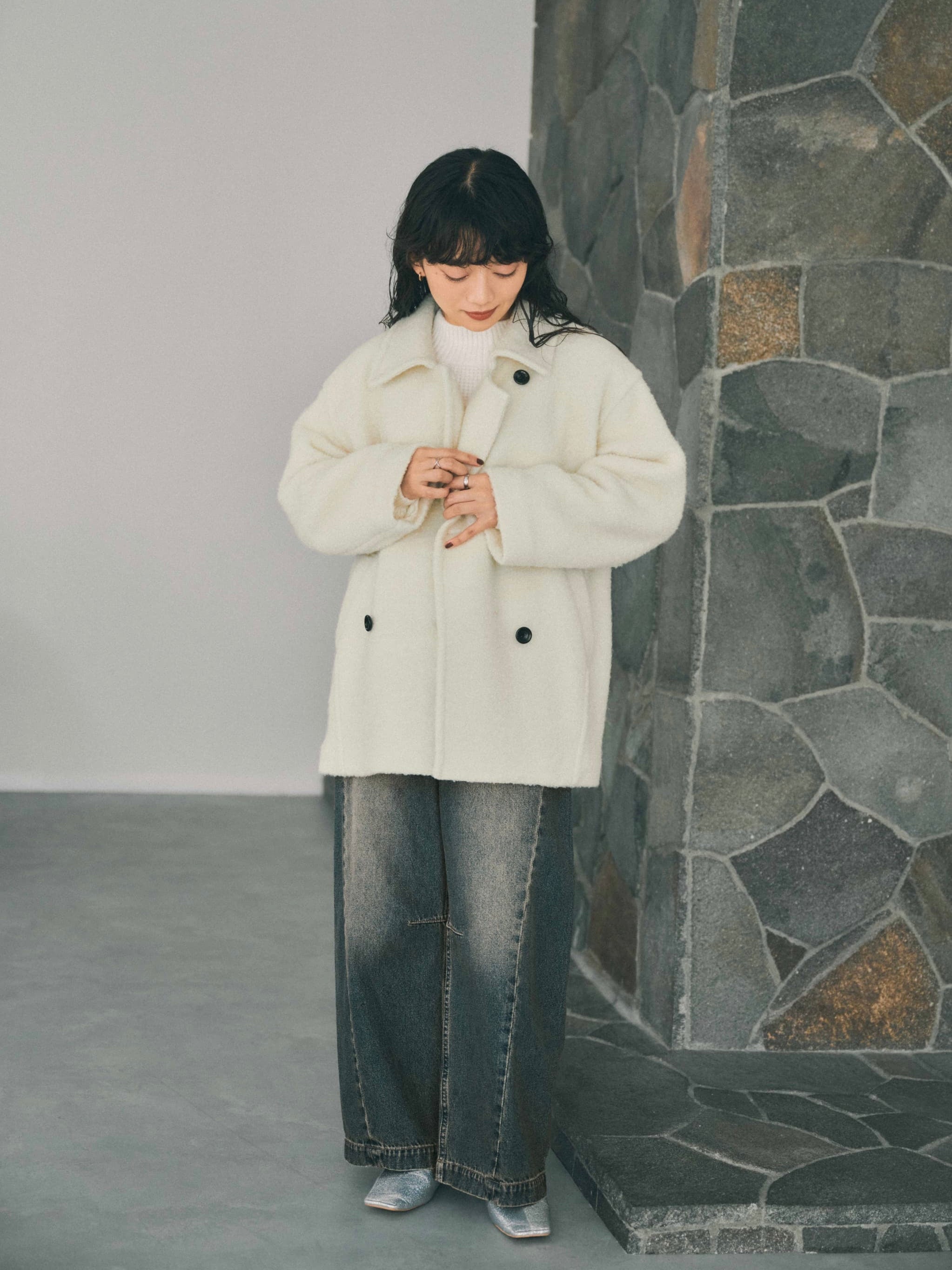 ウールループダブルコート | 小柄・低身長女性向けファッション通販