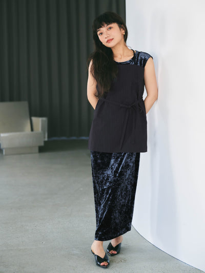 ワンサイズ / ネイビー（ストライプ）