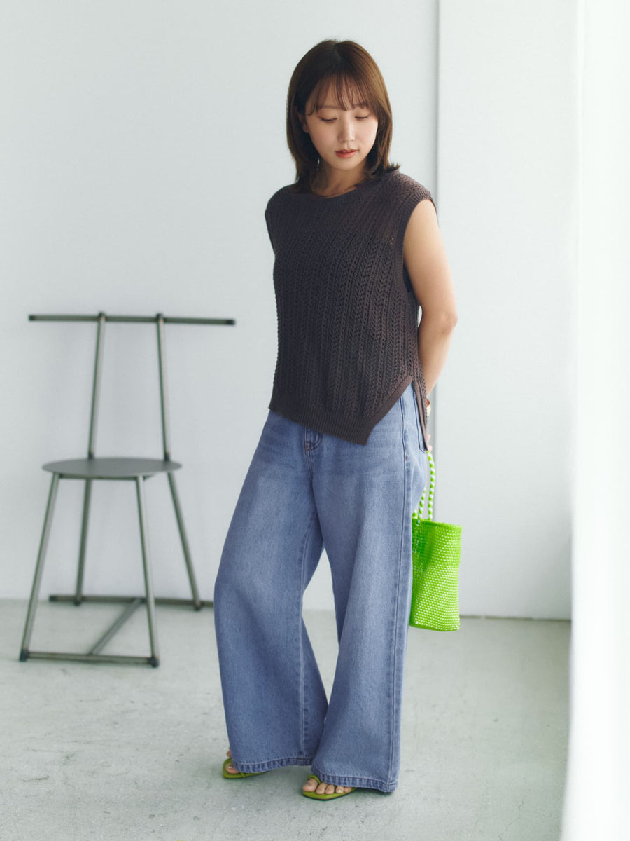 COHINA DENIM フレアワイド-short & regular　[通常]