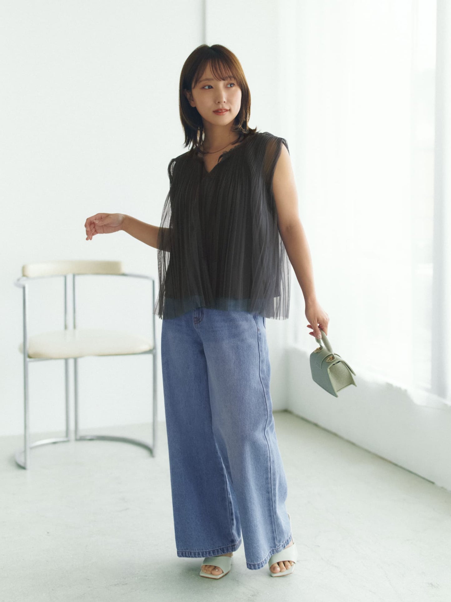 COHINA DENIM フレアワイド-short & regular　[通常]