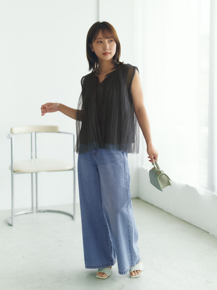 COHINA DENIM フレアワイド-short & regular　[通常]