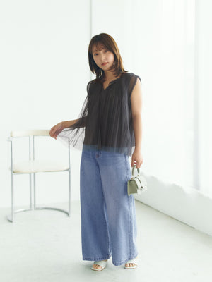 COHINA DENIM フレアワイド-short & regular　[通常]