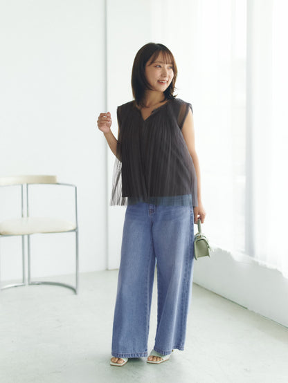 COHINA DENIM フレアワイド-short & regular　[通常]