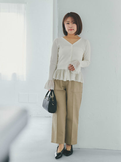 2wayレースぺプラムトップス　[通常]