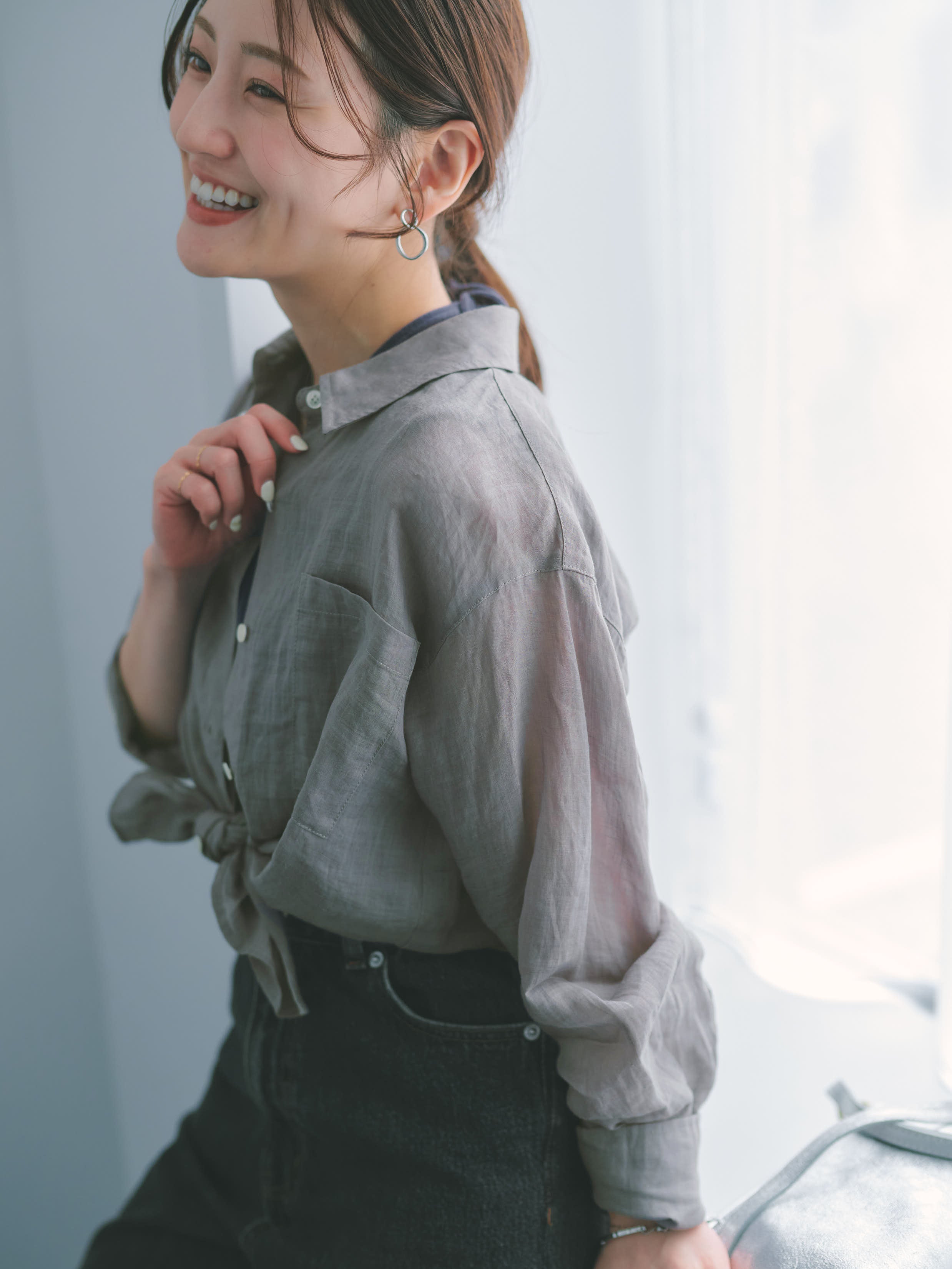 【新品未使用】コヒナ　ベーシックラミーシャツ　完売商品 ベーシックラミーシャツ | 小柄・低身長女性向けファッション通販