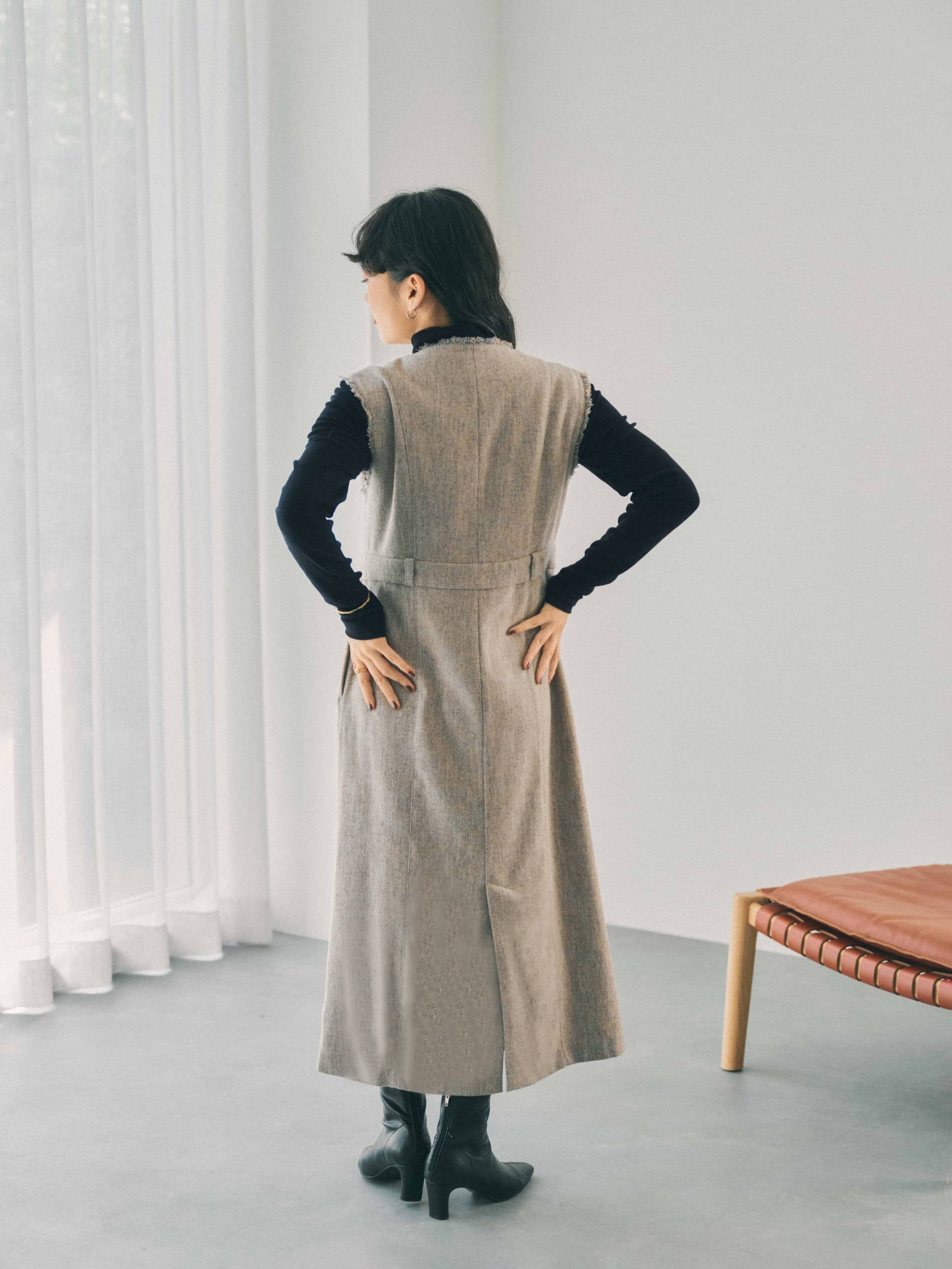 ウールツイードジャンパースカート-short & regular | 小柄・低身長