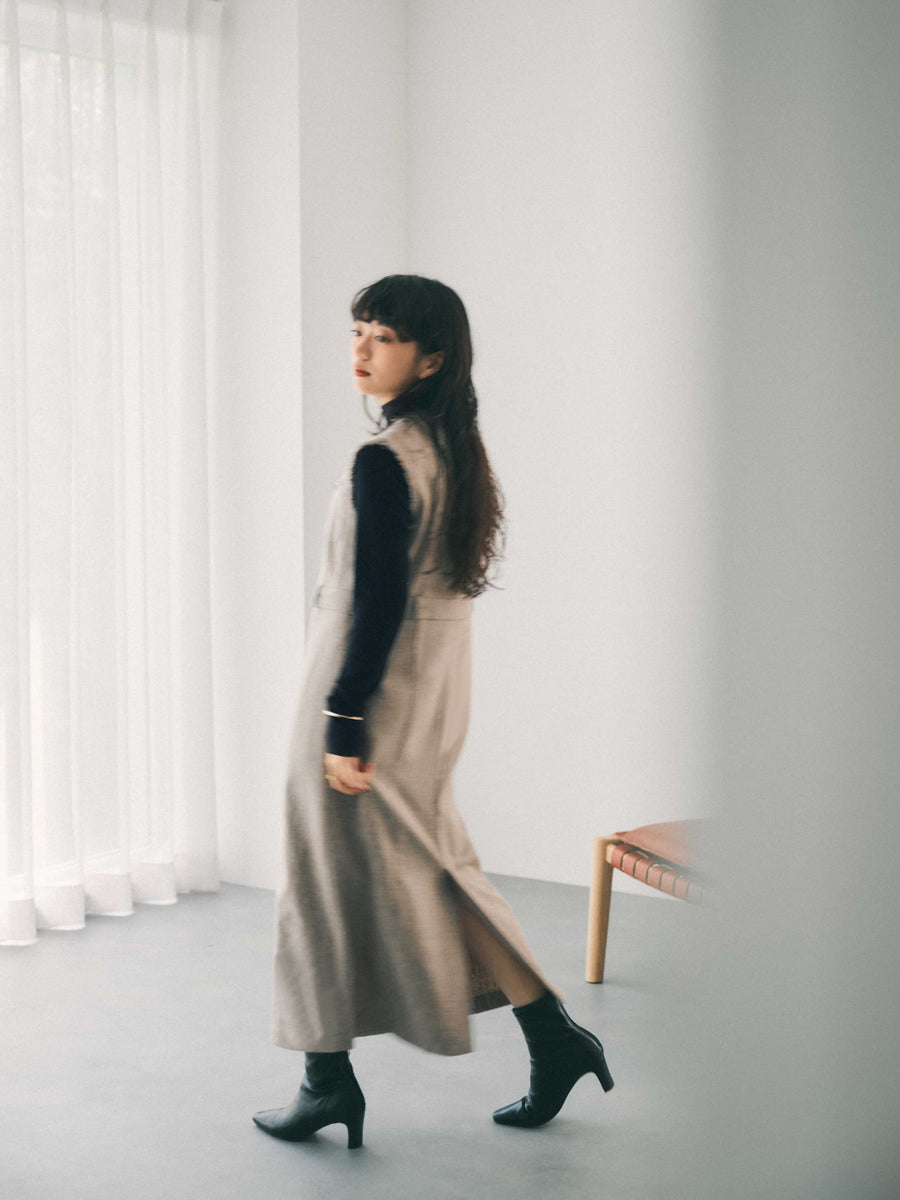 ウールツイードジャンパースカート-short & regular　[通常]