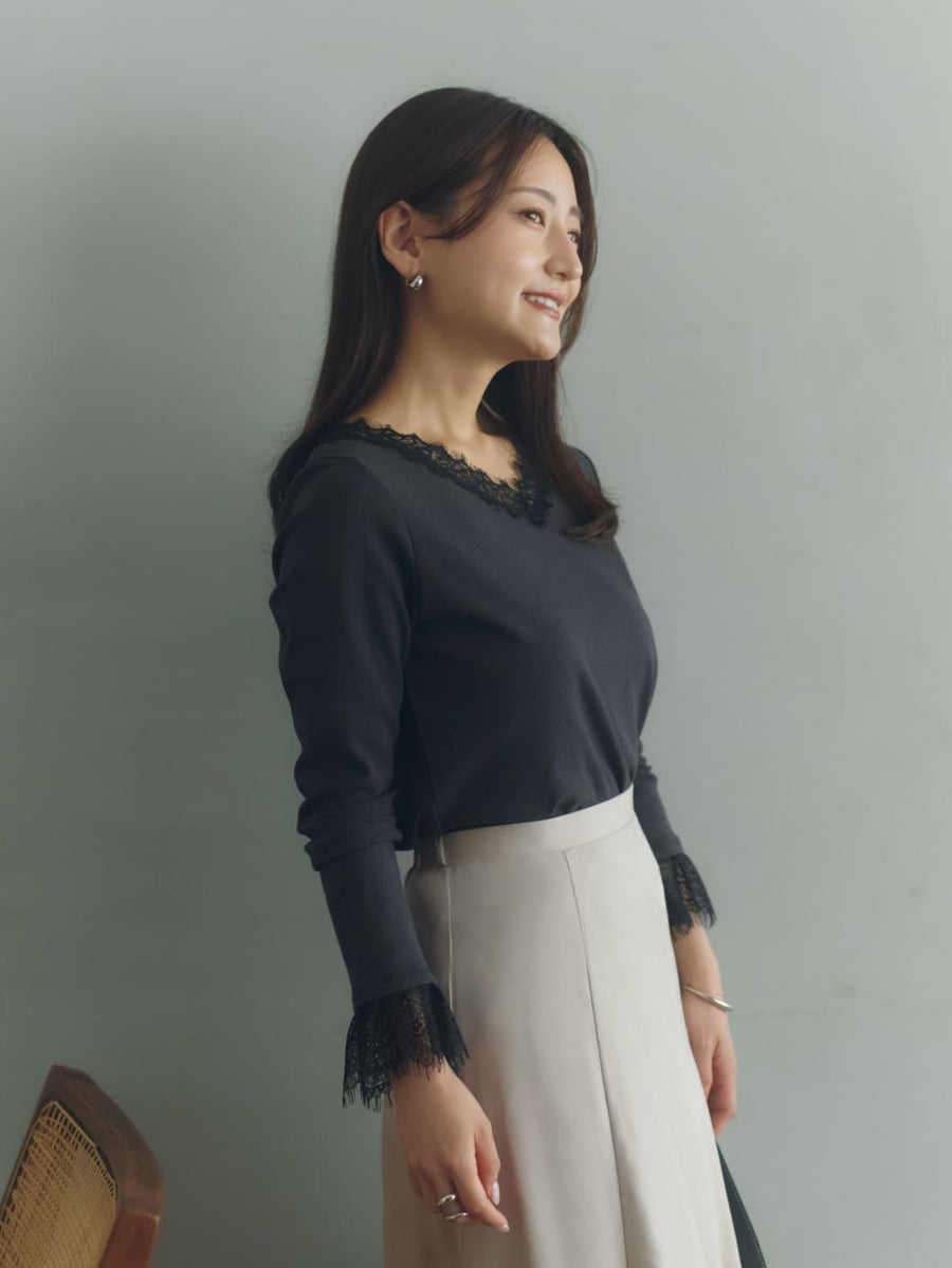レースドッキングテレコトップス　[予約]