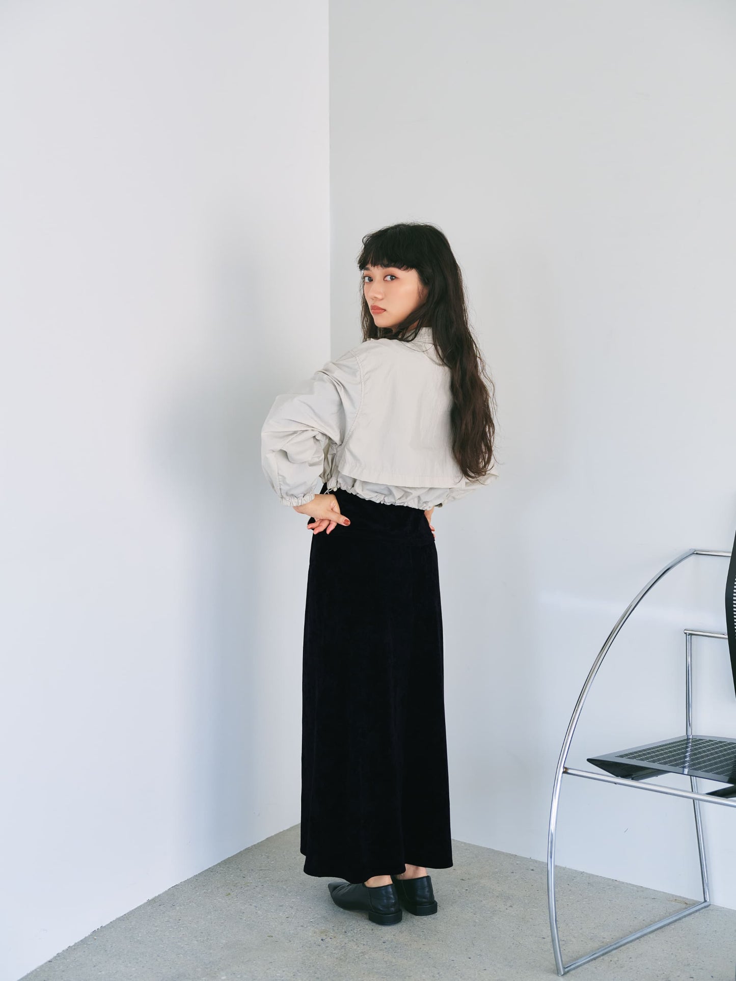 トリアセベロアナロースカート-short & regular　[通常]