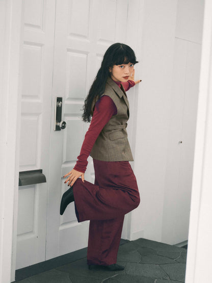 ヴィンテージサテンワイドパンツ　[通常]