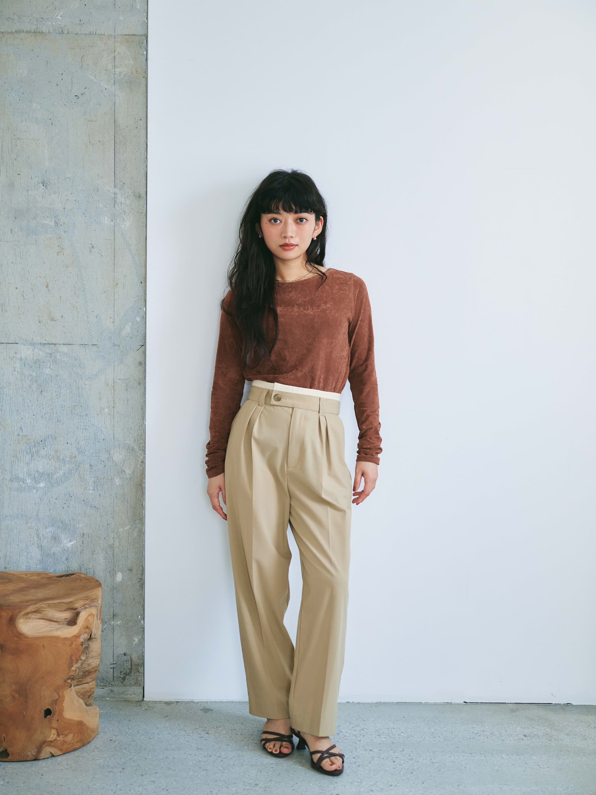 ウエストデザインタックパンツ | 小柄・低身長女性向けファッション