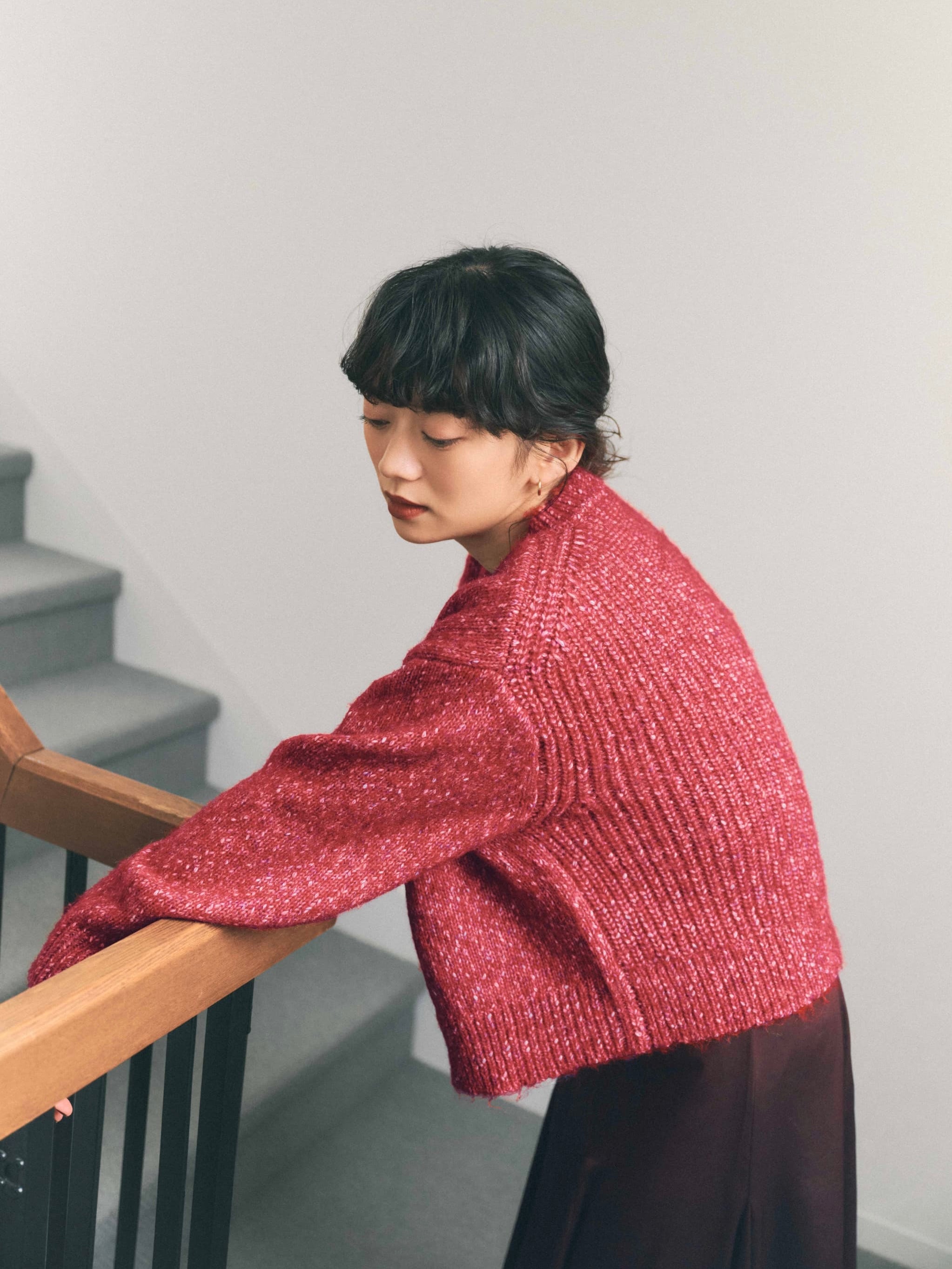 ヴィンテージライクミックスヤーンニット | 小柄・低身長女性向け