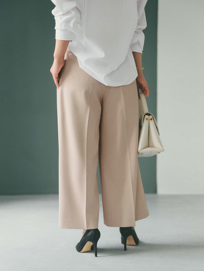 とろみツータックワイドパンツ-short & regular　[通常]