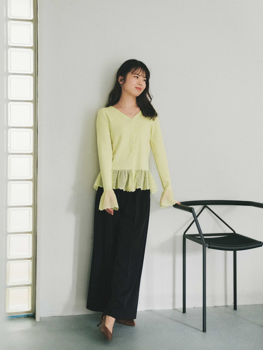 2wayレースぺプラムトップス　[通常]