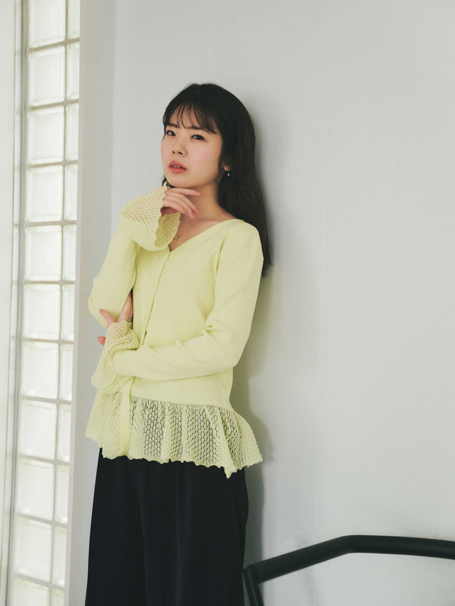 2wayレースぺプラムトップス　[通常]