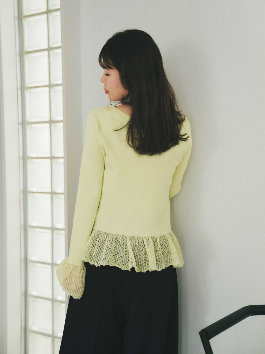 2wayレースぺプラムトップス　[通常]