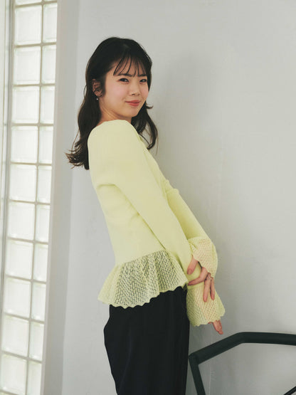 2wayレースぺプラムトップス　[通常]