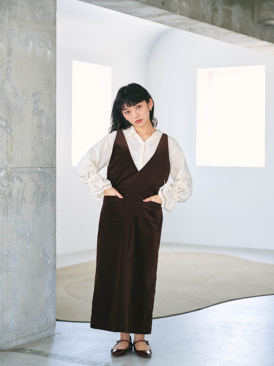 2wayコーデュロイジャンパースカート　[通常]