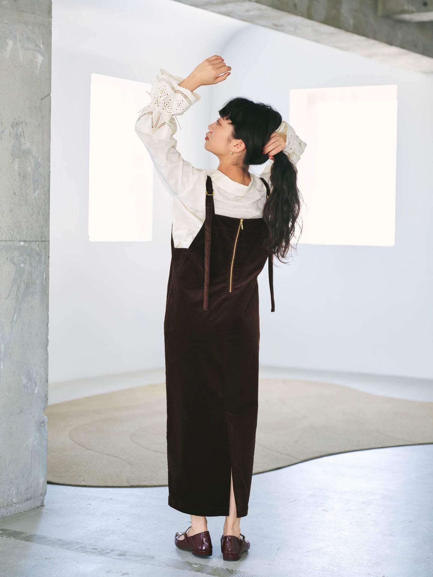 エンブロイダリーリボンスリーブブラウス　[通常]