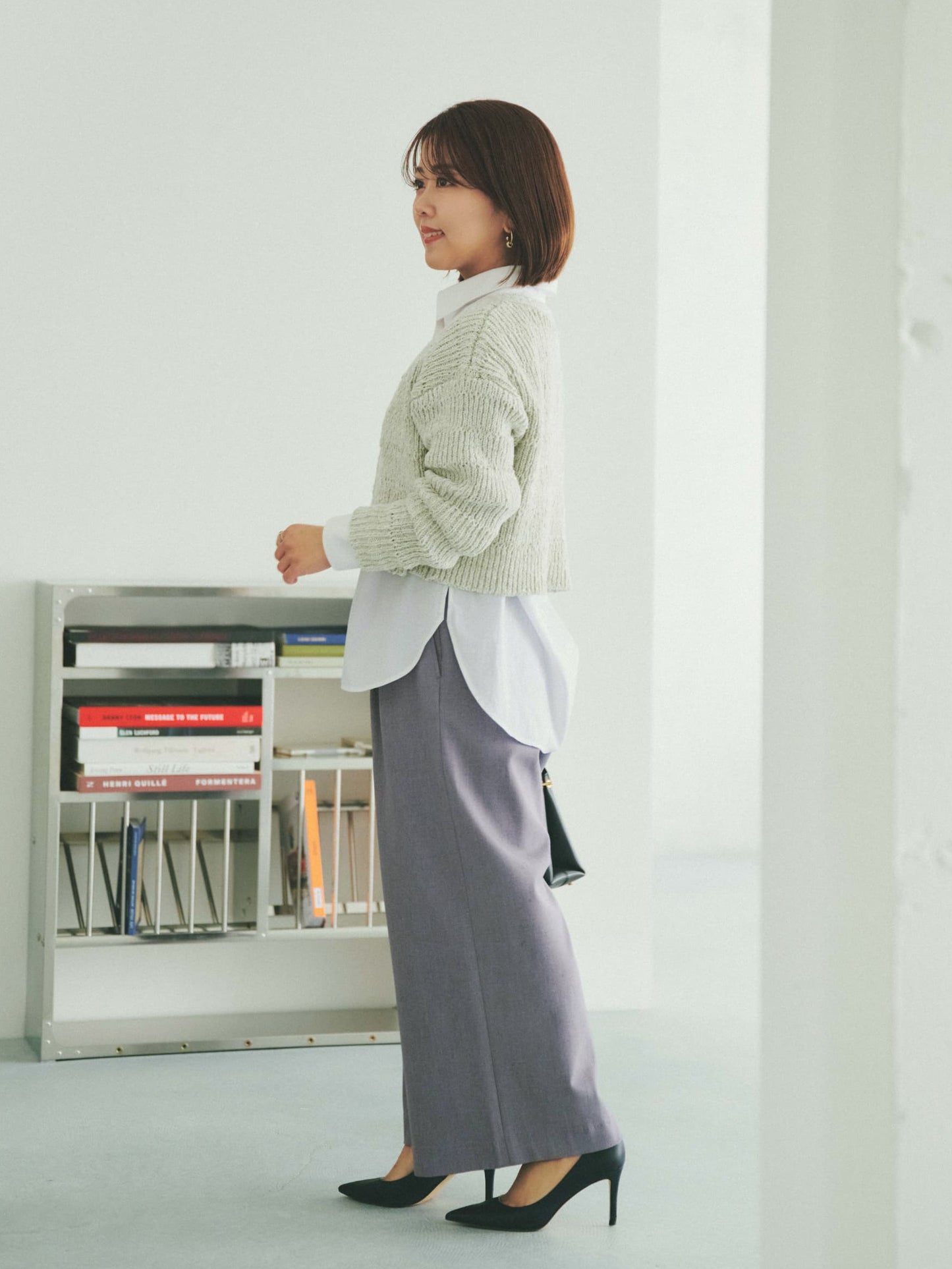 スラブミックススパンコールカーディガン　[通常]