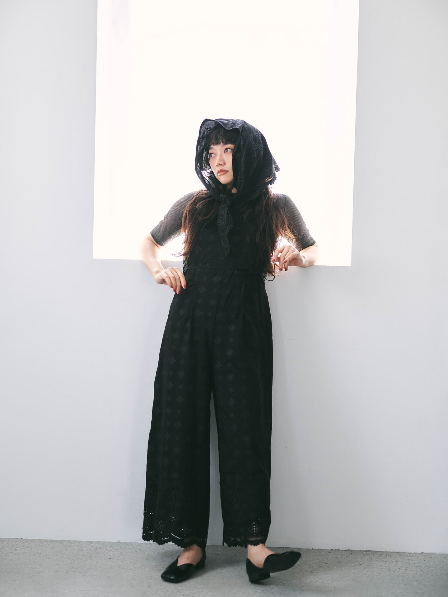 エンブロイダリースカーフセットオールインワン　[通常]