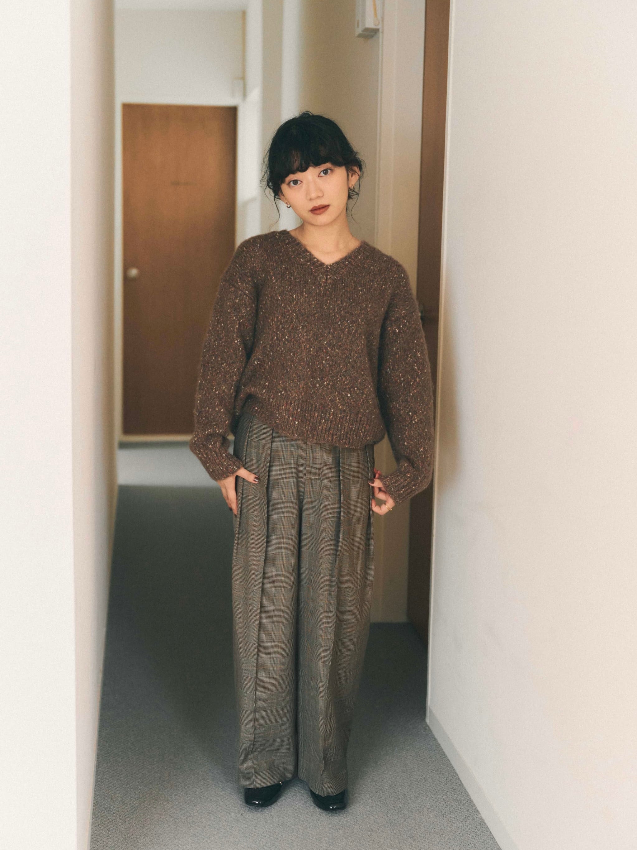 ヴィンテージライクミックスヤーンニット | 小柄・低身長女性向け