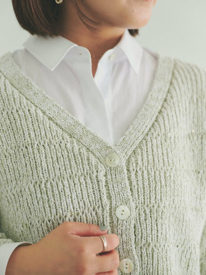 スラブミックススパンコールカーディガン　[通常]