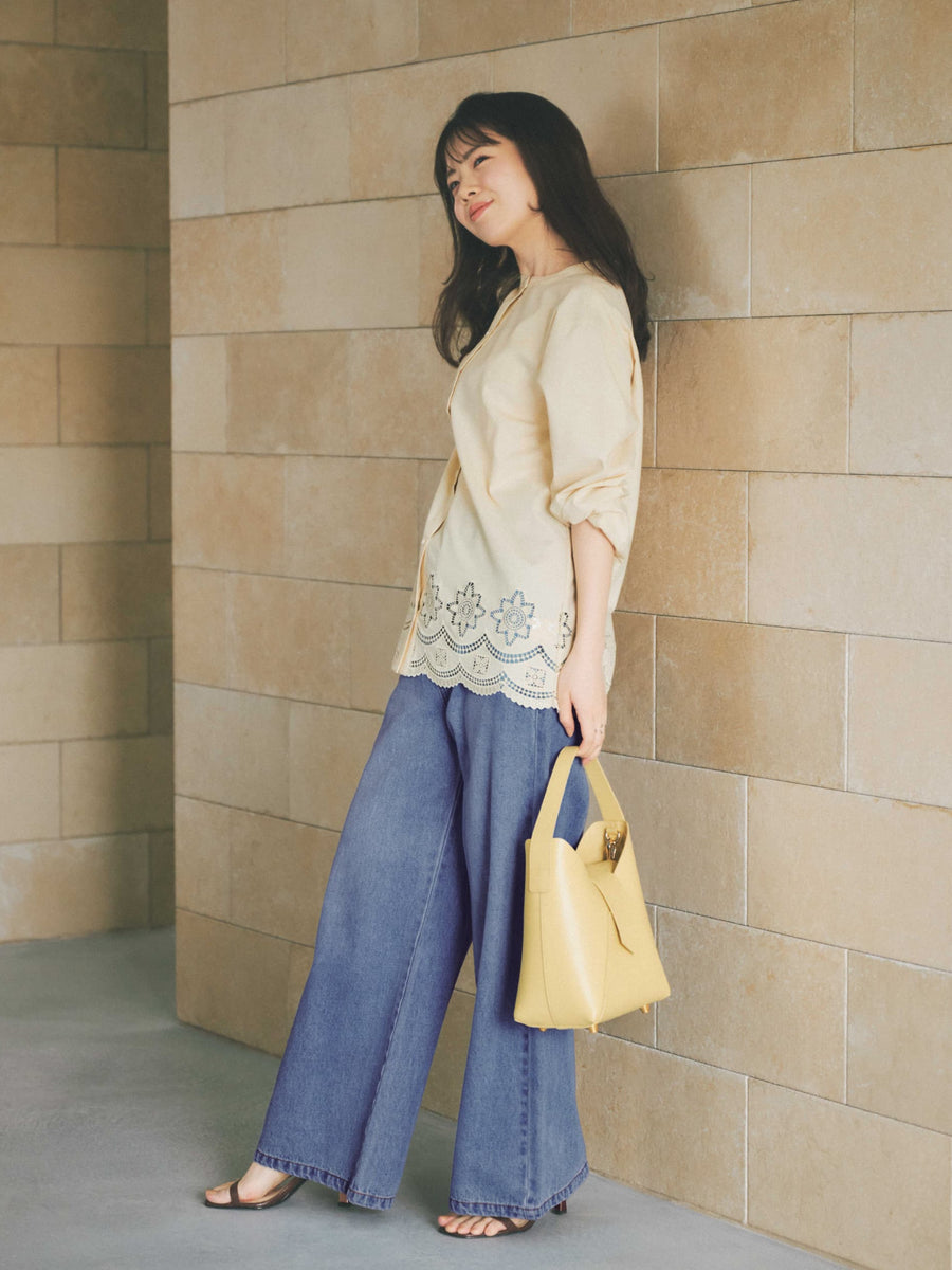 カットワークヘムブラウス　[通常]